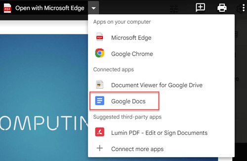 PDF to Word Using Google Docs