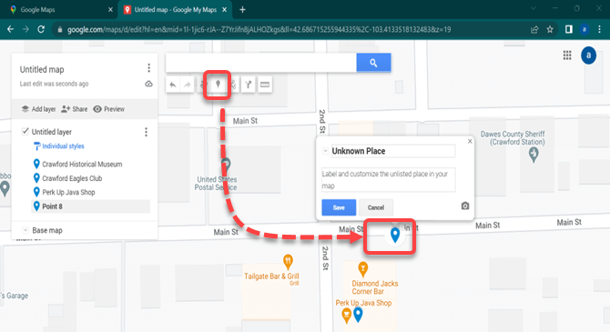 How to drop multiple pins on Google Maps