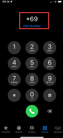 Dialing *69 to Trace the Unknown Number