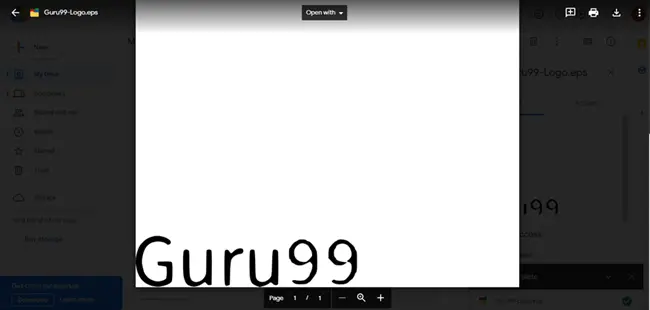 Open EPS File using Google Drive