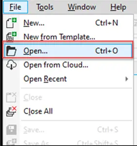 Open EPS File using CorelDraw