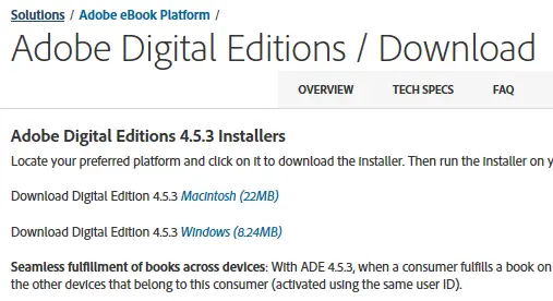 How to install Adobe Digital Edition