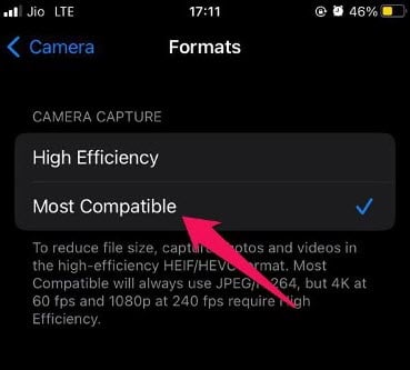 Automatic JPEG photo saving on iPhone