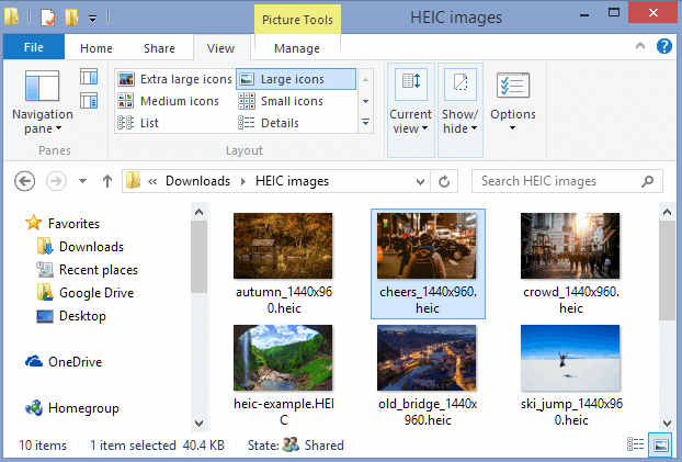 Open the HEIC file