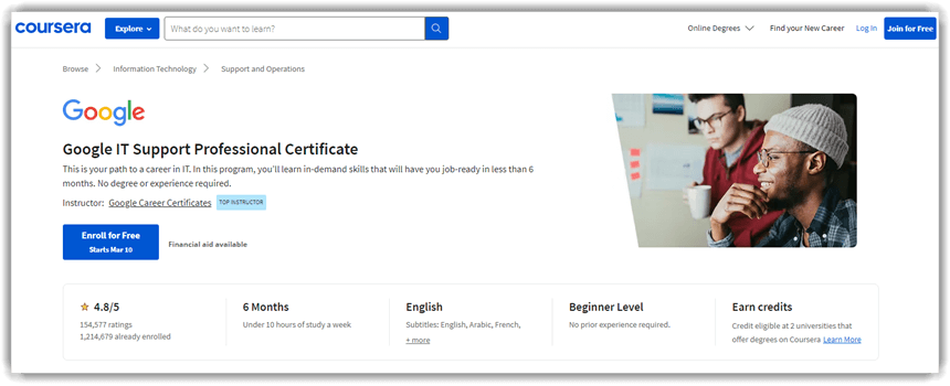 Google IT support professional