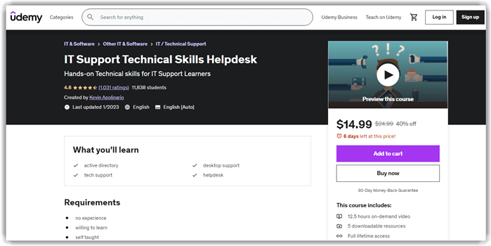 IT Support Technical Skills Helpdesk