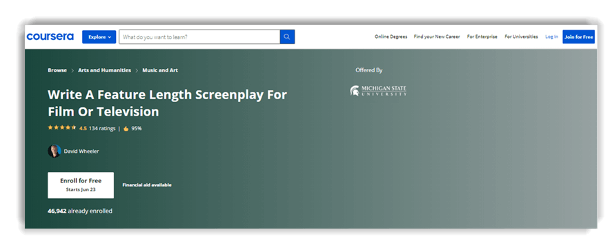 Write A Feature Length Screenplay