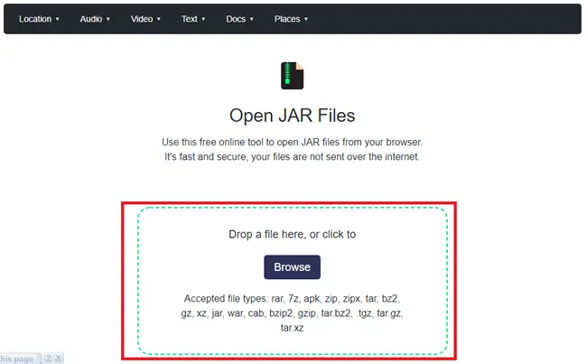 Open JAR Files Online