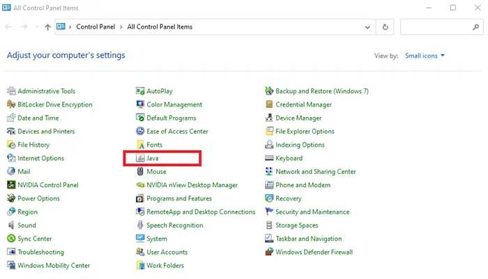 Update the Java Runtime Environment
