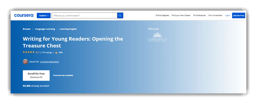 Writing for Young Readers: Opening the Treasure Chest