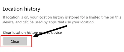 Delete the Location Cache