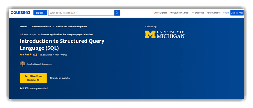 Introduction to Structured Query Language (SQL)