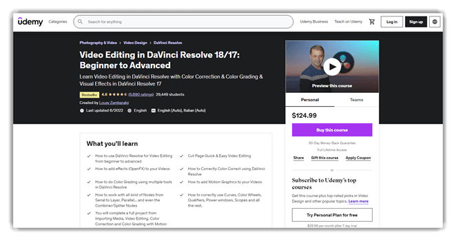 Video Editing in DaVinci Resolve 18/17