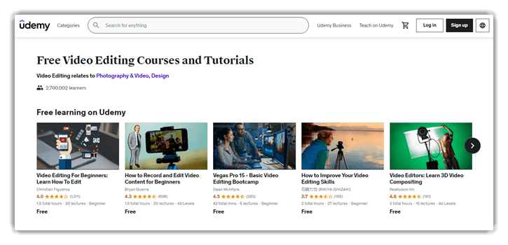 Free Video Editing Courses and Tutorials