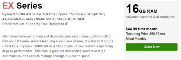 Apex Hosting Pricing Review