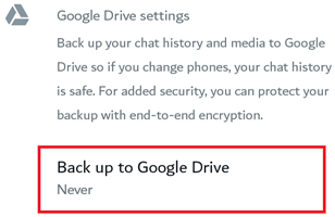 Backup With Google Drive on Android