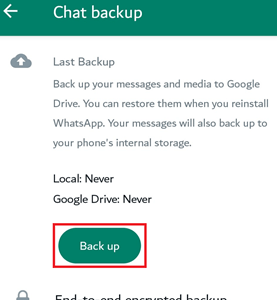 Backup With Google Drive on Android
