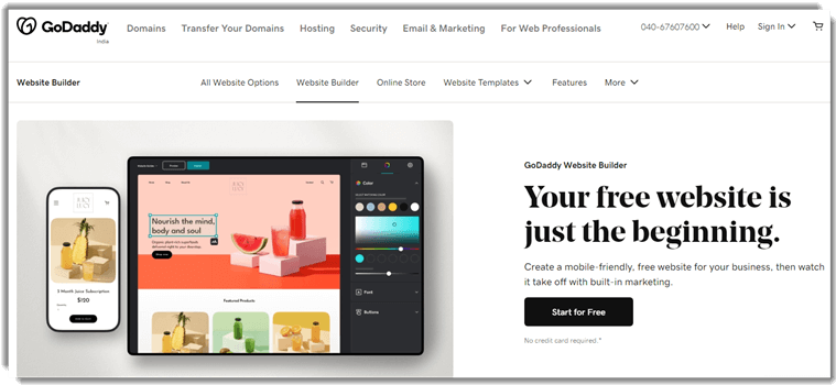 GoDaddy Website Builder