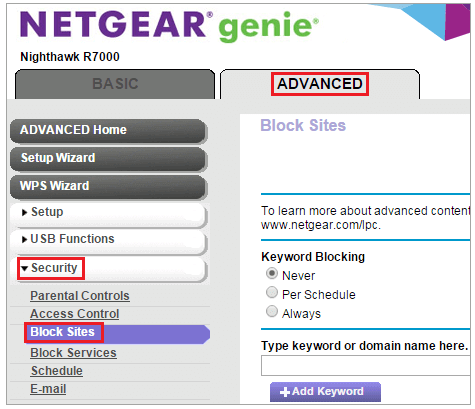Blocking a website using your router