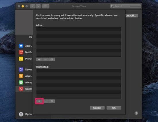 How to restrict a website on Chrome with Screen Time