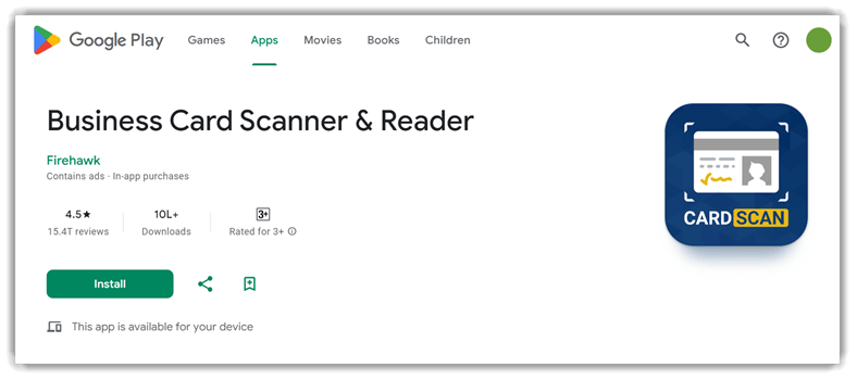 Business Card Scanner & Reader - Free Card Reader