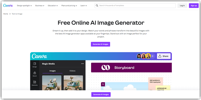 Canva Free Online AI Image Generator