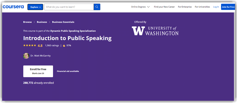 Introduction to Public Speaking