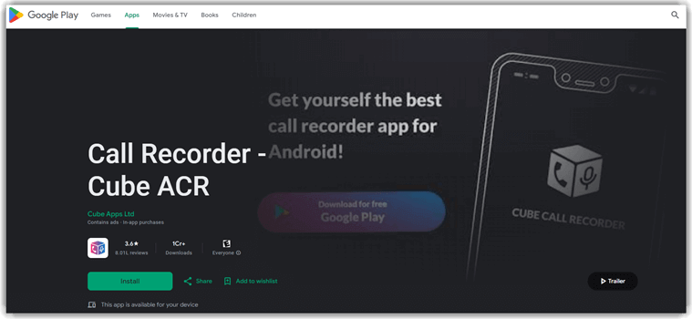 Cube Call Recorder ACR App