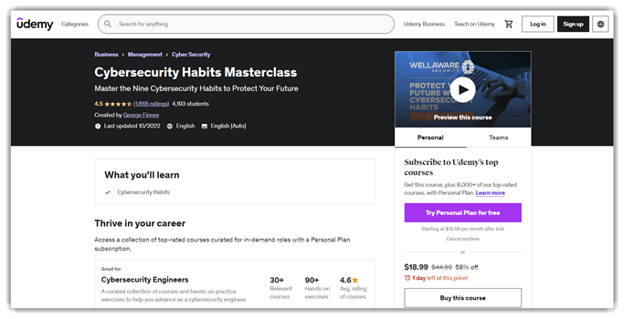 Cybersecurity Habits Masterclass
