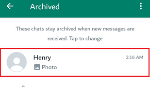 Find Archived Chats on Android