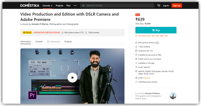 Video Production and Edition with DSLR Camera and Adobe Premiere
