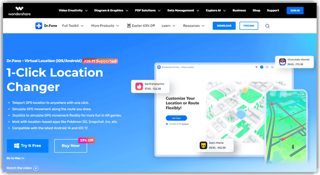 Dr. Fone Virtual Location Changer