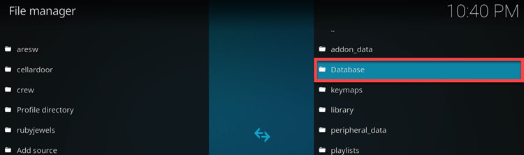 Delete the Kodi Database