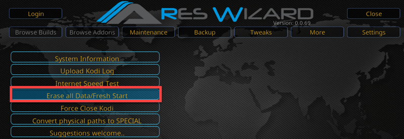 Clear the Kodi Data/uninstall