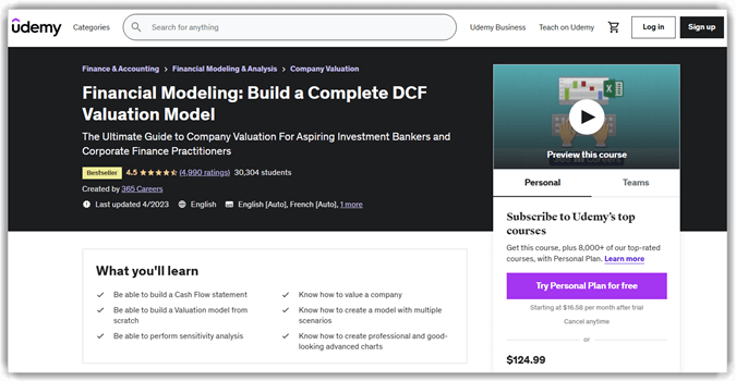 Financial Modeling: Build a Complete DCF Valuation Model