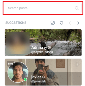 Find Someone’s Profile Through the OnlyFans Search Bar