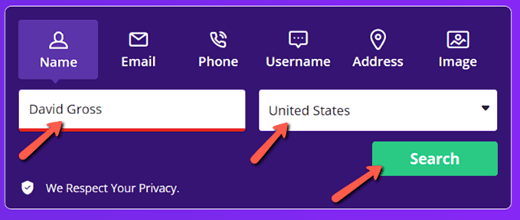 Social Catfish for Finding Someone by First and Last Name