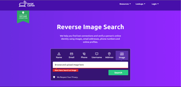 Find Someone using Social Catfish Reverse Image Search