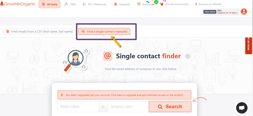 Find Email on Facebook Using GrowMeOrganic
