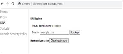 Clearing DNS Cache on Chrome from Windows