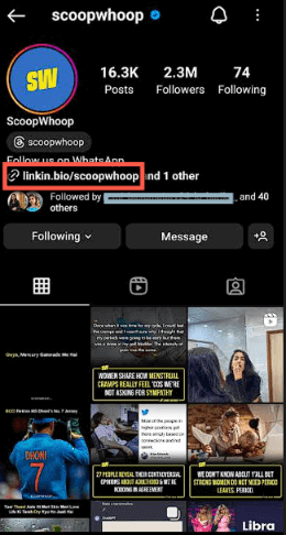 Go to Their Other Social Media Accounts Via Instagram