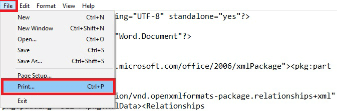 Convert and Read an XML file format