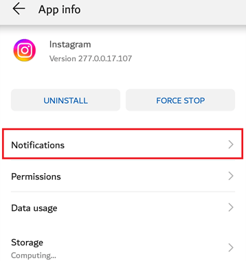 Turn Off & On the Notification Settings