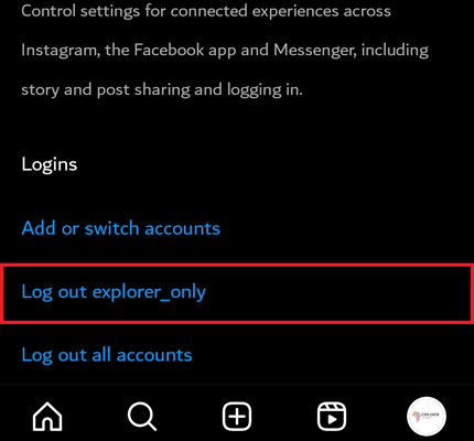 Log out and Log in Again to Your Instagram Account
