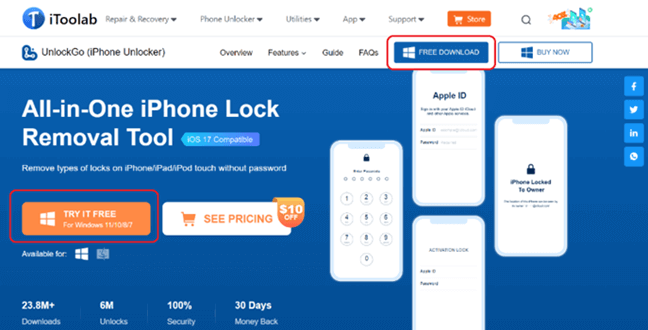 Unlock your iPhone using UnlockGo