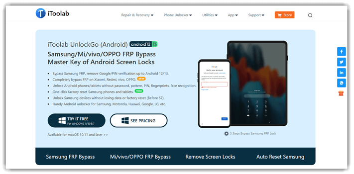 Remove Mobile Password With iToolab UnlockGo