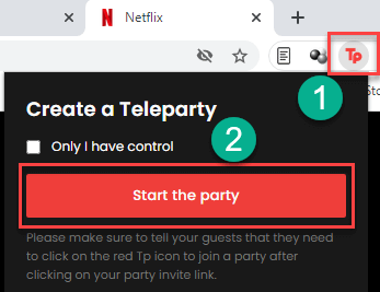 How to use NetFlix TeleParty
