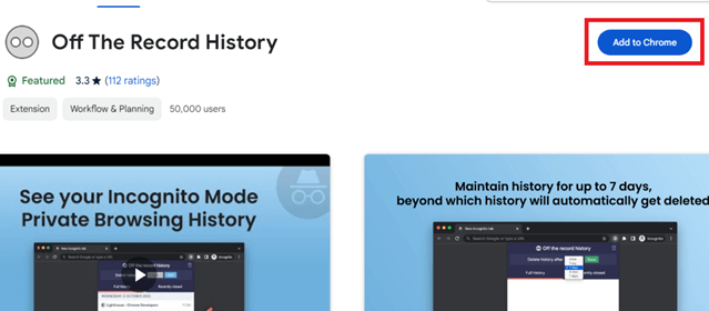 Find Incognito History Using Browser Extension