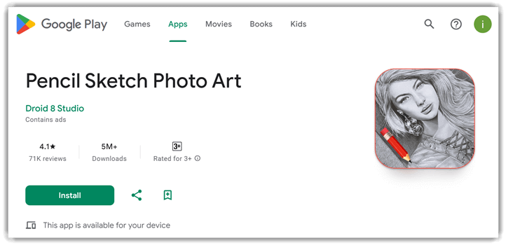 Pencil Sketch Photo - Art Filters and Effects