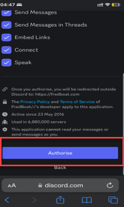 play music on Discord on Mobile
